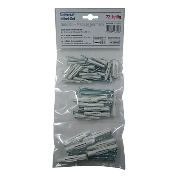 Tulppa- ja ruuvilajitelma 72-os