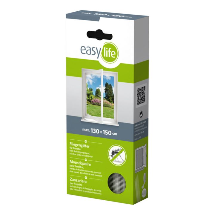 Hyönteisverkko ikkunaan Easy Life 130 x 150 cm Valkoinen