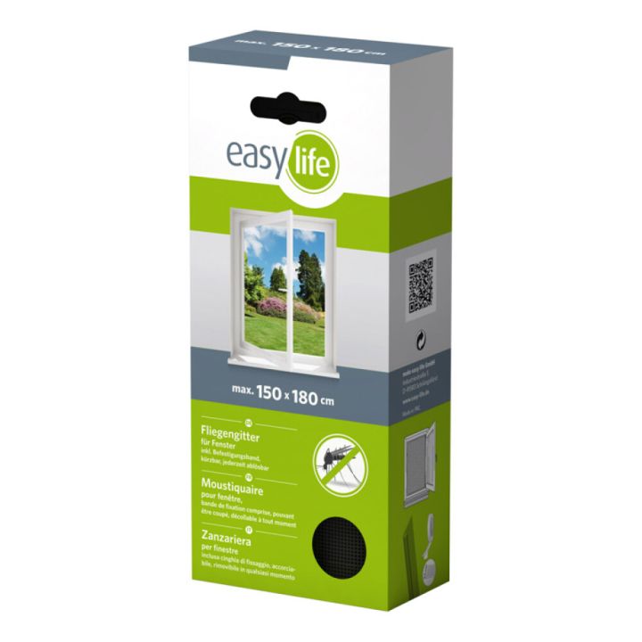 Hyönteisverkko Easy Life 150 x 180 cm Antrasiitti