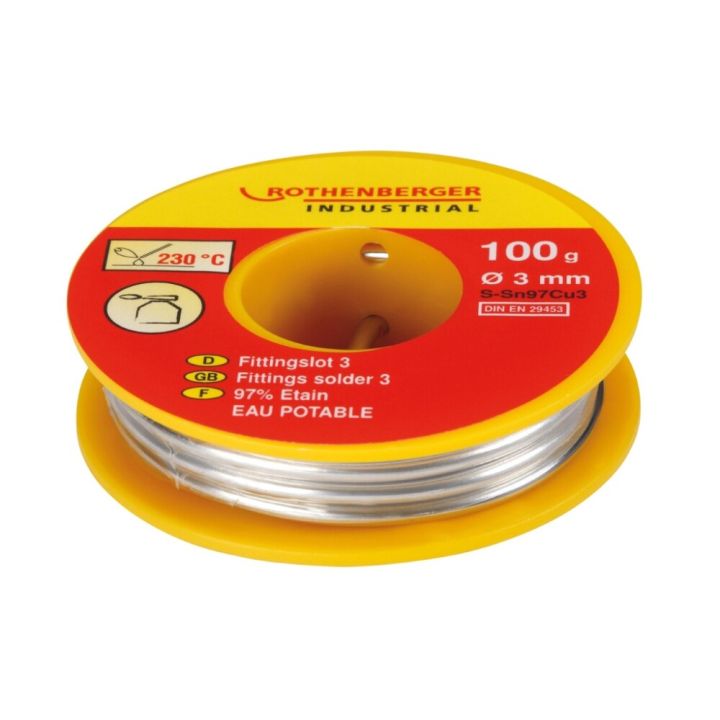 Juotostina Rothenberger Industrial S3 L-SN CU3 Ø 3 mm 100 g