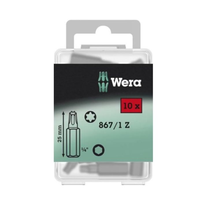 Ruuvauskärkisarja Wera 867/1 Z TORX TX20 x 25 mm 10 kpl/pkt