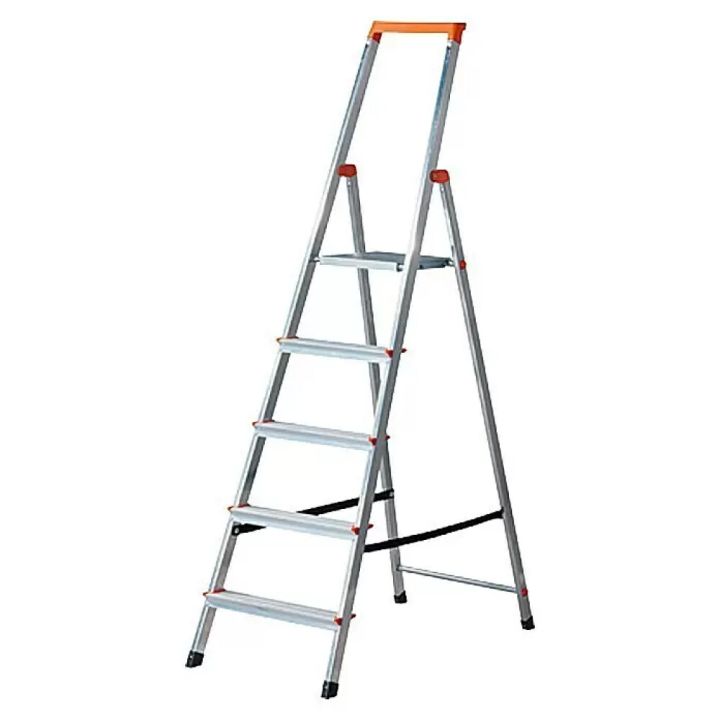 Taloustikkaat Krause Solidy Alumiini 5-askelmaiset