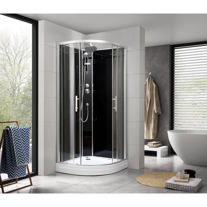 Suihkukaapin suihkuallas Camargue Granvik Gilleleje kiiltävä valkoinen 90 x 90 x 13,5 cm