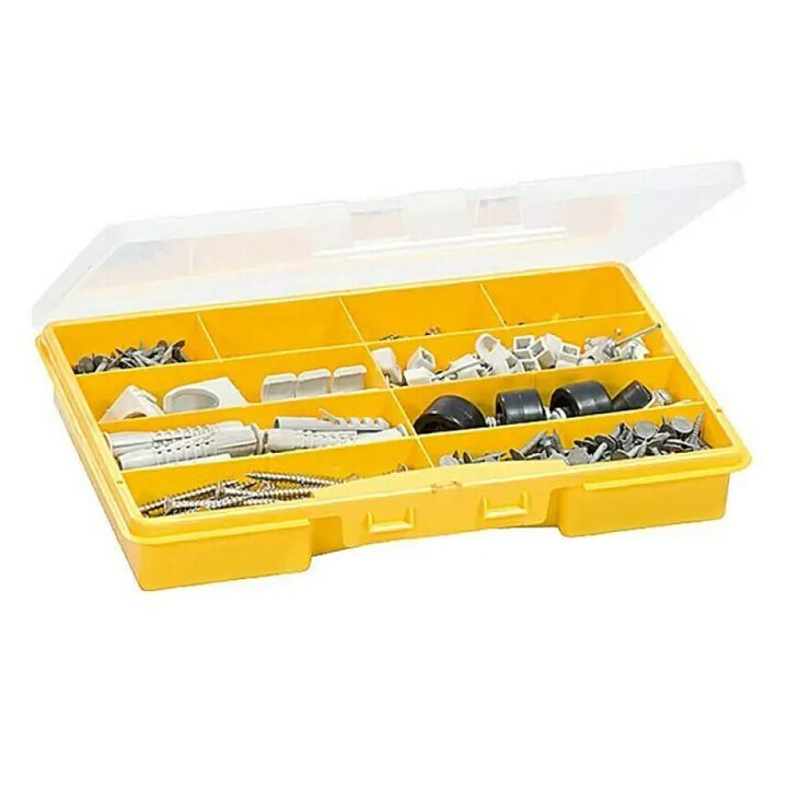 Säilytyslokerikko Kannella 10 Lokeroa 27,5 x 18 x 4,1 cm Keltainen