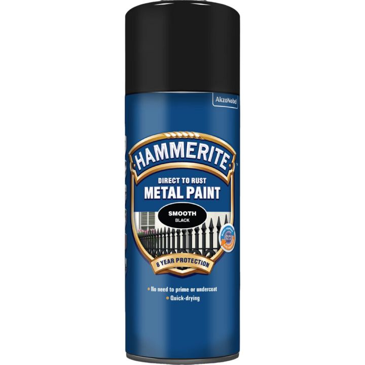 Metallimaali Hammerite Smooth Finish musta 0,4 l