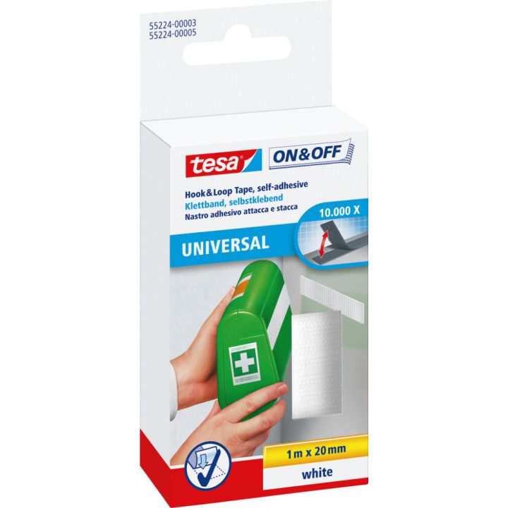Tarranauha Tesa Universal Valkoinen 1 m x 20 mm