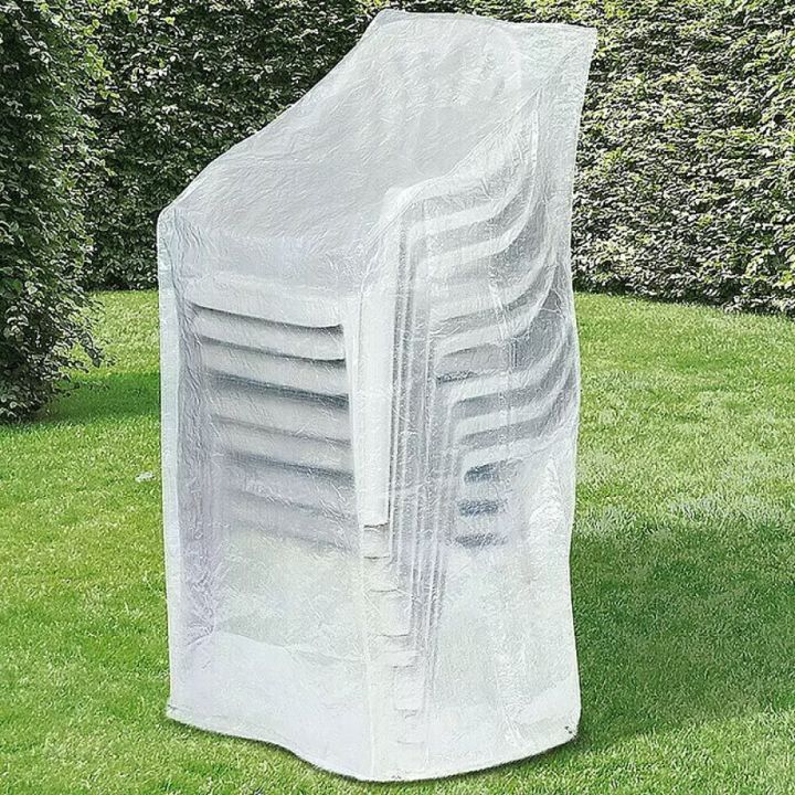 Kalustesuoja pinottaville tuoleille 65 x 65 x 150/110 cm kirkas