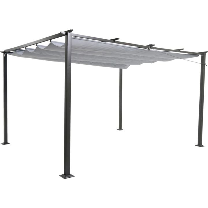 Pergola Jakarta harmaa 3 x 4 x 2,3 m