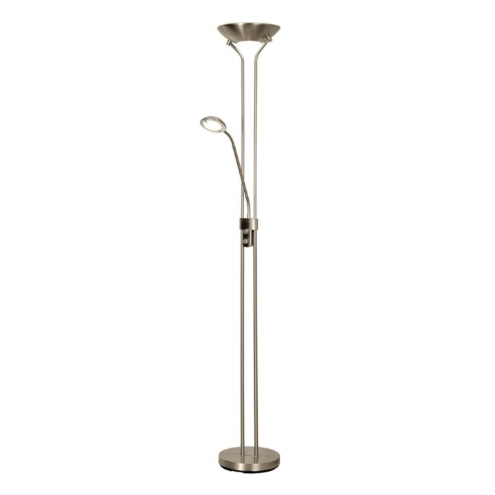 Lattiavalaisin Aneta Nice Uplight 20 W + 5 W LED Teräs