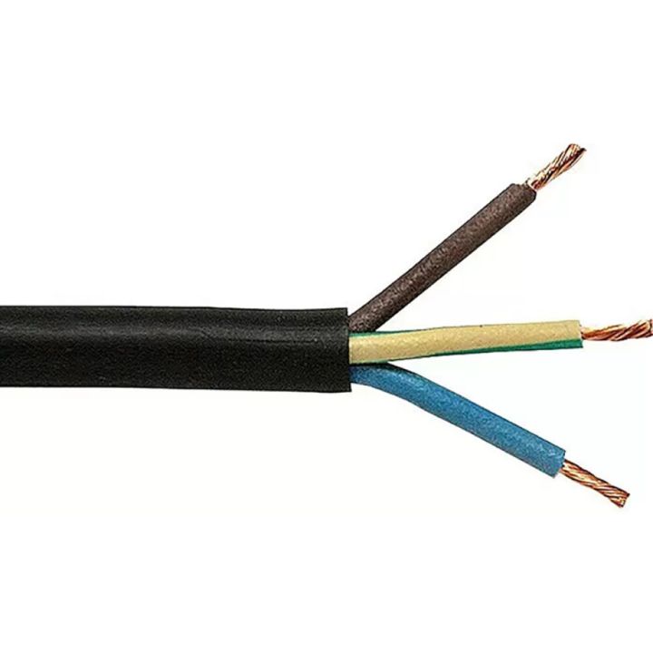 Kumikaapeli Kabelexpress H05RR-F 3 x 1,0 mm² musta (per metri)