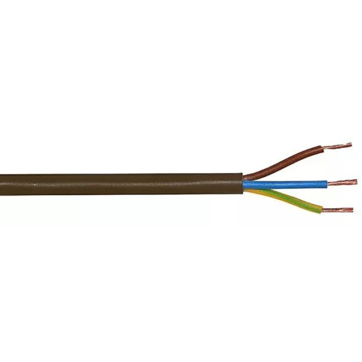 Muovikaapeli Kabelexpress H03VV-F 3x0,75 mm² ruskea 5 m