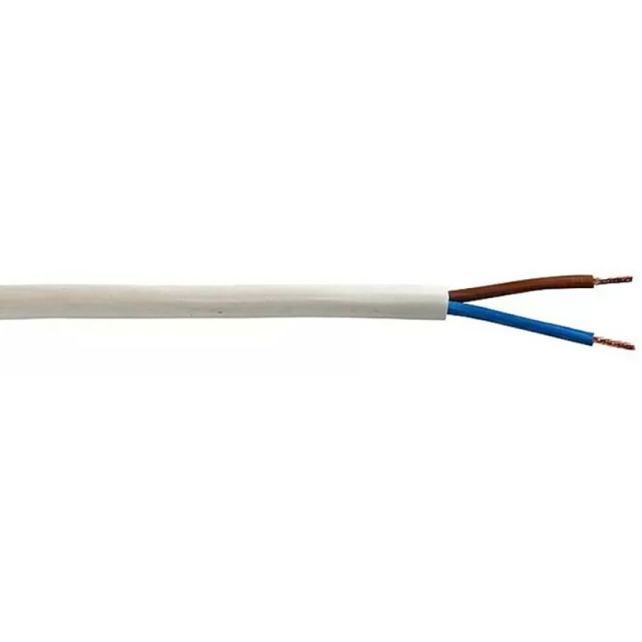 Muovikaapeli Kabelexpress H03VV-F 2x0,75 mm² valkoinen (per metri)
