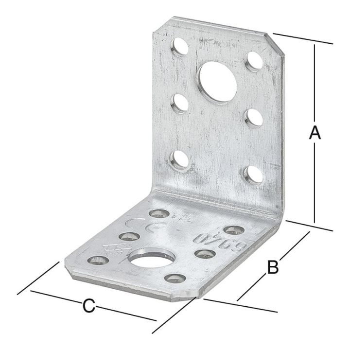 Kulmasidoslevy 60 x 60 x 45 mm
