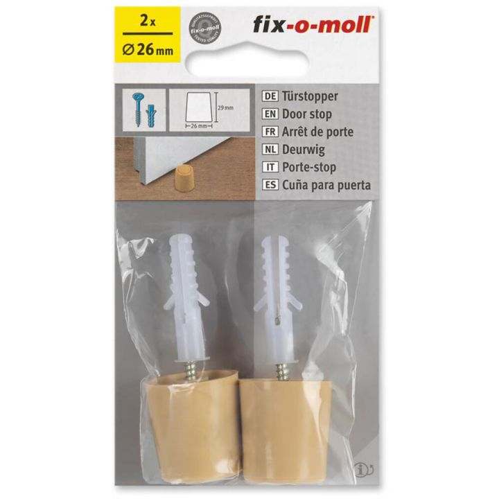 Ovenpysäytin ruuvilla ja tulpalla Fix-o-moll beige Ø 26 mm 2 kpl