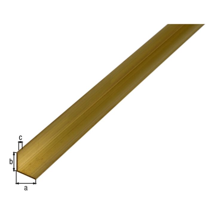 Kulmaprofiili Tasasivuinen Messinki 6 x 6 x 1000 mm