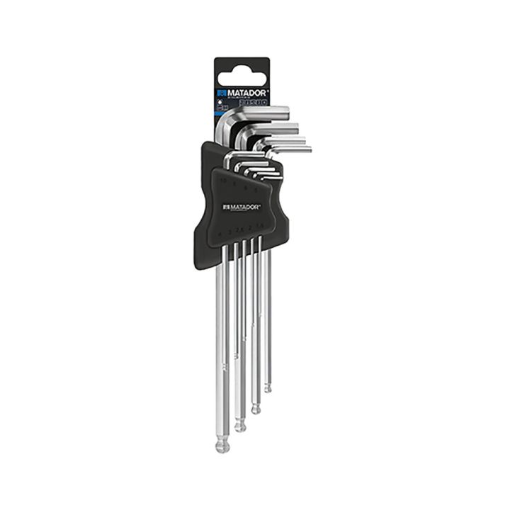 Kuusiokoloavainsarja Matador pallopää 1,5–10 mm 9-os