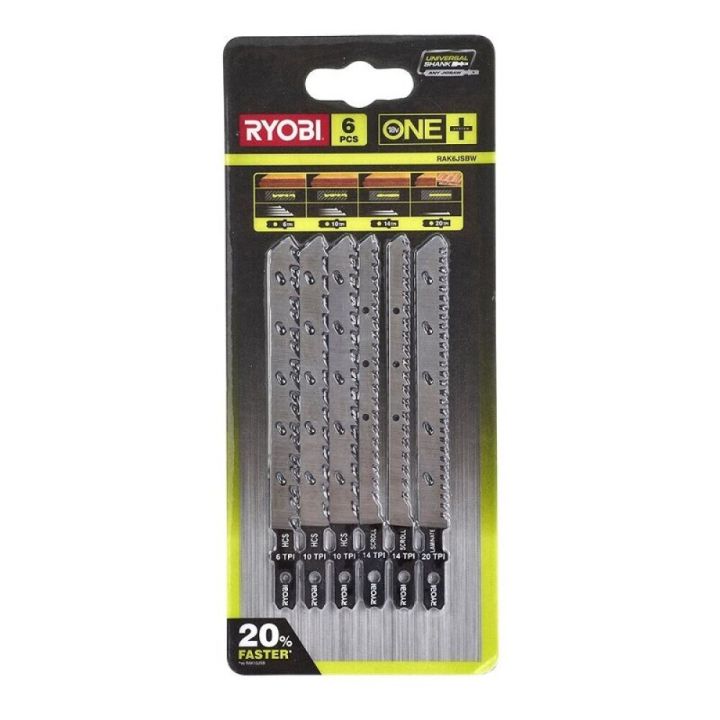 Pistosahanteräsarja Ryobi RAK6JSBW ONE+