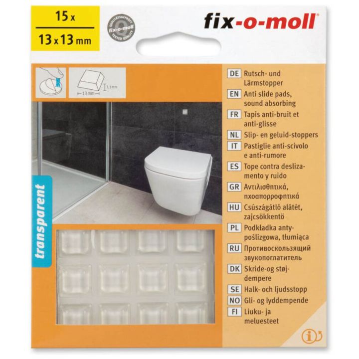 Liukuestetassu Fix-o-moll 13 x 13 mm 15 kpl