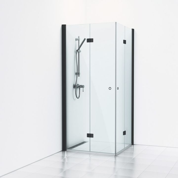 Suihkukulma Svedbergs Skoga taitettava mattamusta