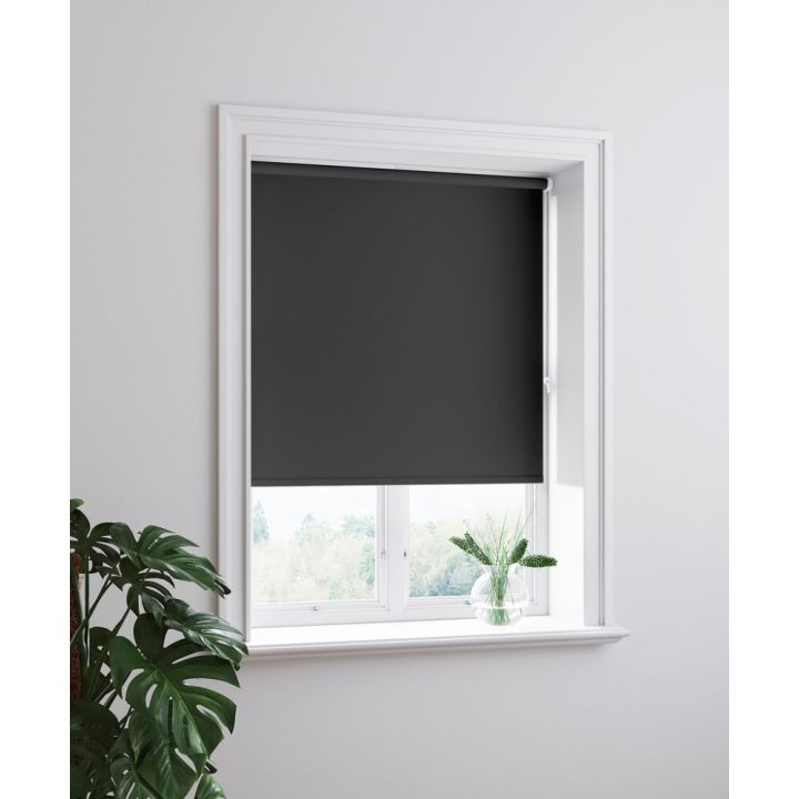 Pimentävä Rullaverho Hasta 80 x 185 cm Musta