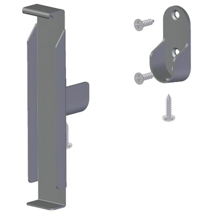 Vaatetangon kiinnike teline-seinä Lundbergs hopea