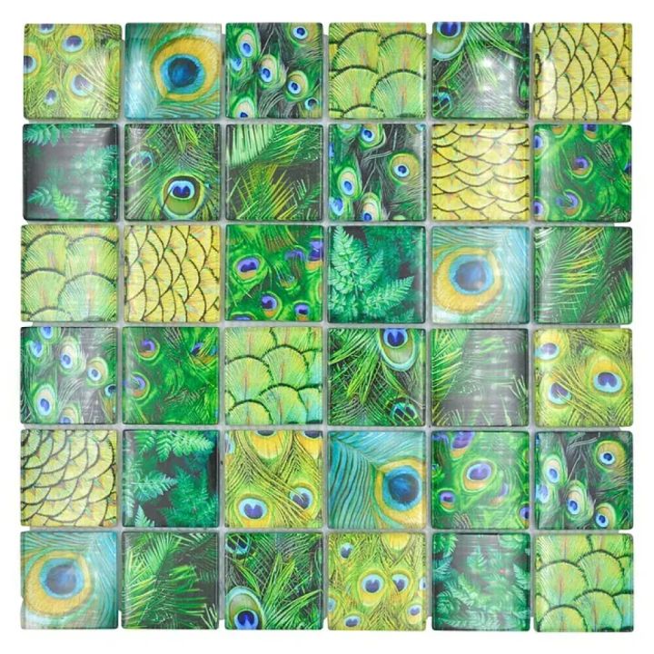 Mosaiikkilaatta Crystal Wildlife XCM WL88 Vihreä 29,8 x 29,8 cm