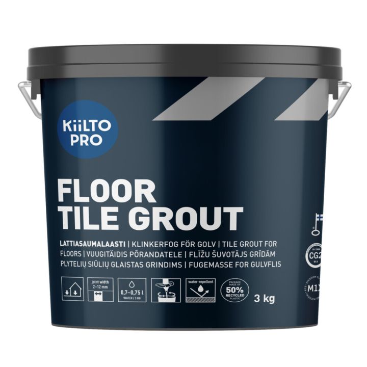 Lattiasaumalaasti Kiilto Pro Floor Tile Grout 244 Iron 3 kg