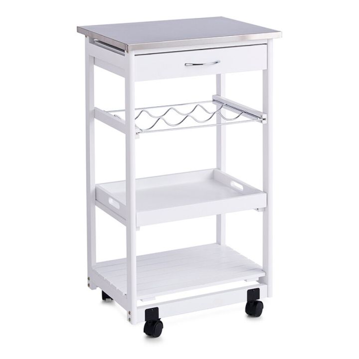 Keittiövaunu Zeller valkoinen 47 x 37 x 82 cm