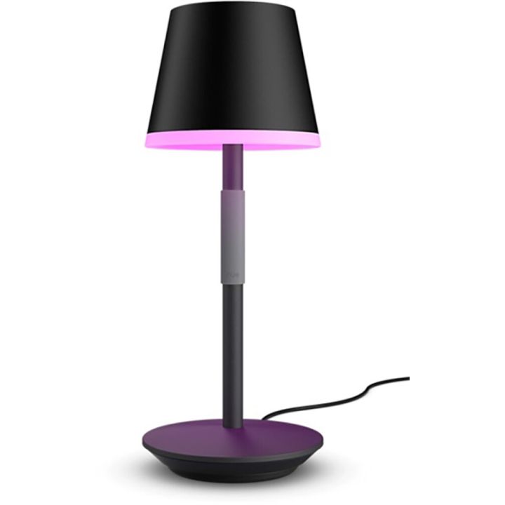 LED-ulkopöytävalaisin Philips Hue Go musta Ø 14,2 x 35 cm