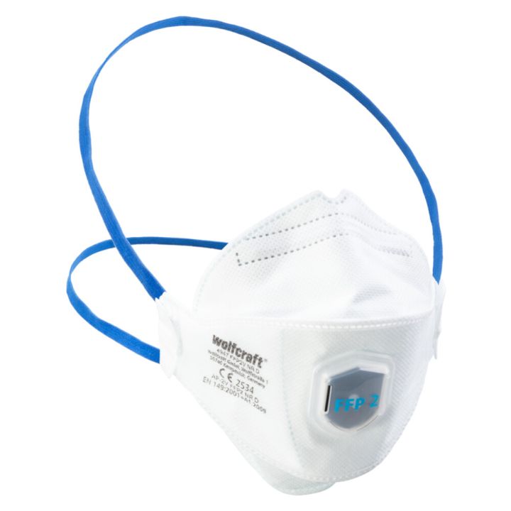 FFP2-hengityssuojain venttiilillä Wolfcraft 2 kpl/pkt