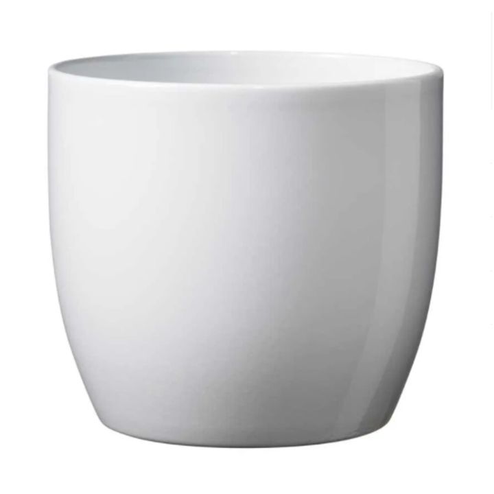 Suojaruukku Basel kiiltävä valkoinen 12 cm