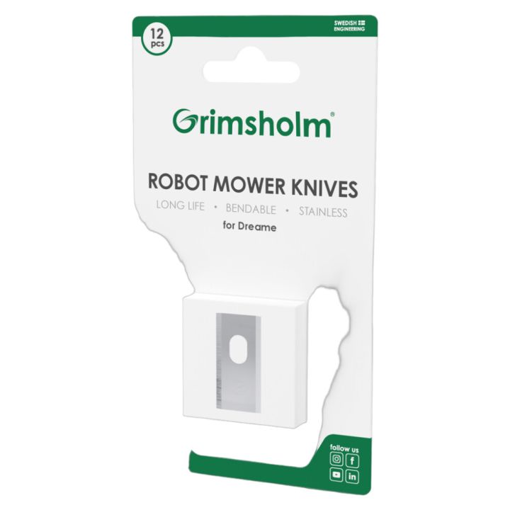 Varaterät Grimsholm Dreame robottileikkurit 12 kpl