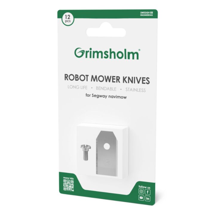 Varaterät Segway Navimow robottiruohonleikkuriin 12 kpl