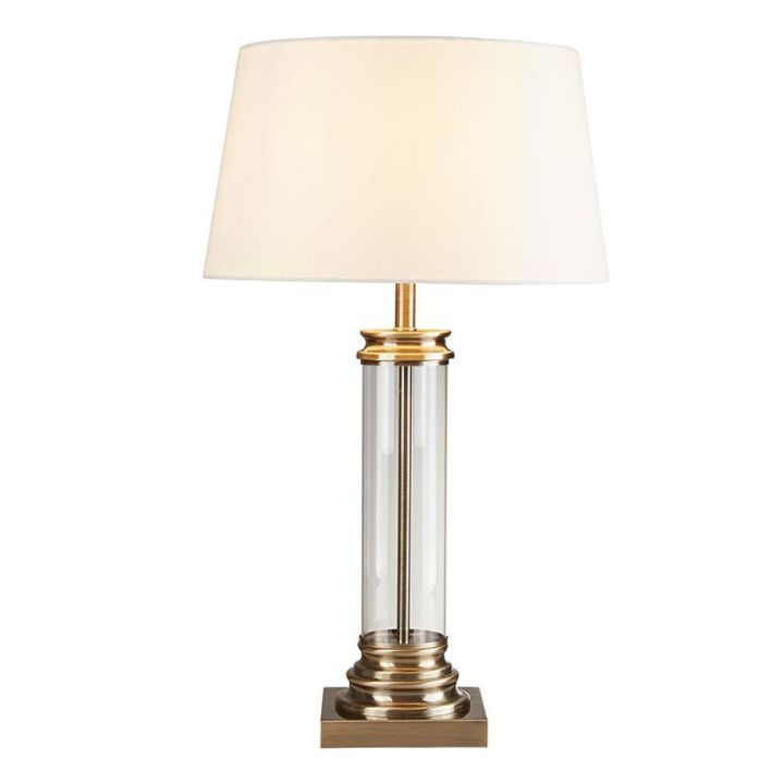 Pöytävalaisin Searchlight Pedestal antiikkimessinki Ø 37 x 63 cm