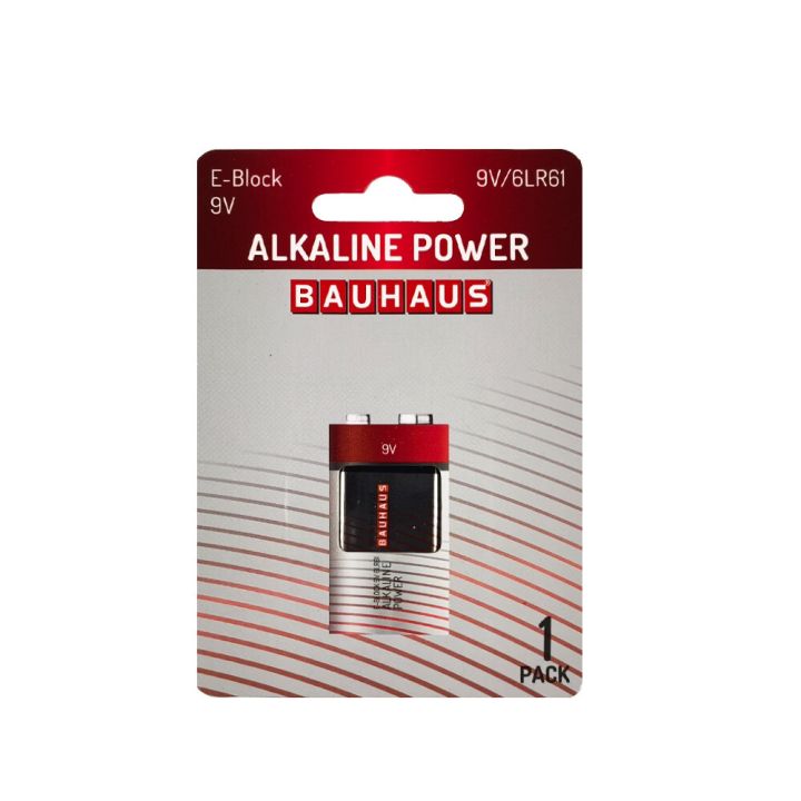 Alkaliparisto BAUHAUS 9V/6LR61 1 kpl/pkt