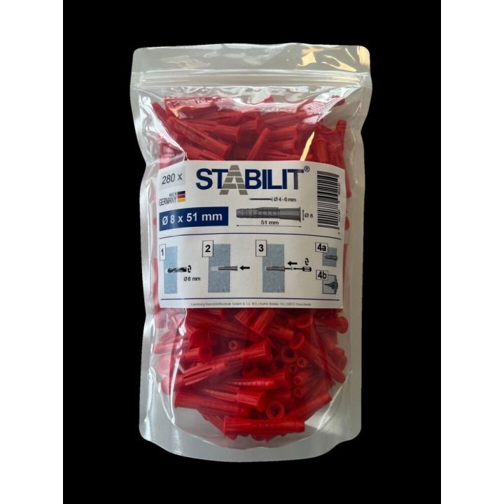 Tulppa Stabilit 8 x 51 mm 280 kpl