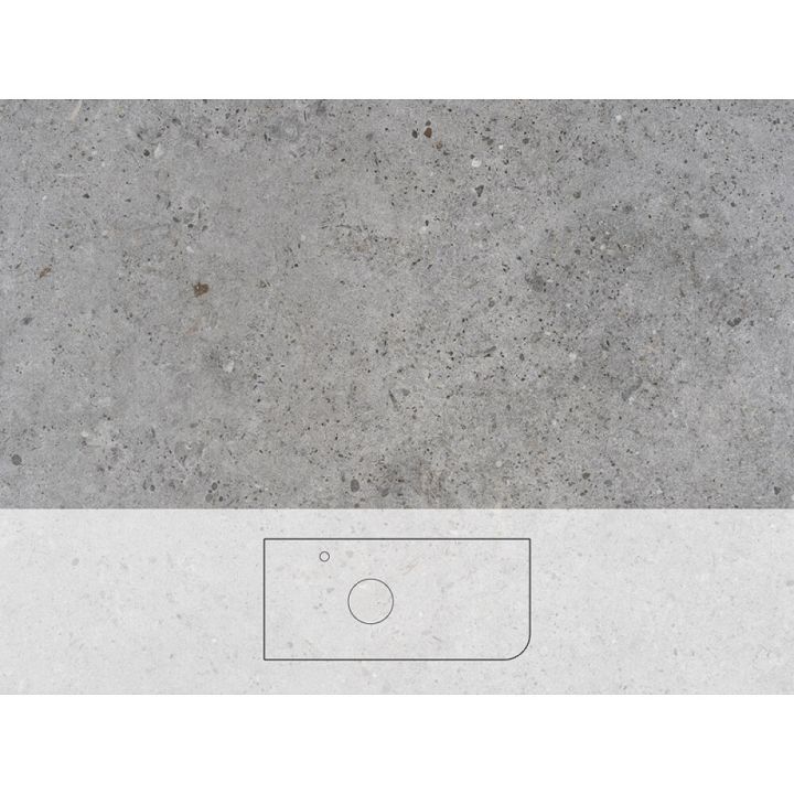 Pöytätaso Svedbergs Poem Soft kalkki 45 x 100 cm