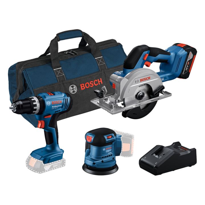 Akkukonesarja Bosch GSB/GEX/GKS Professional + 4,0 Ah akku