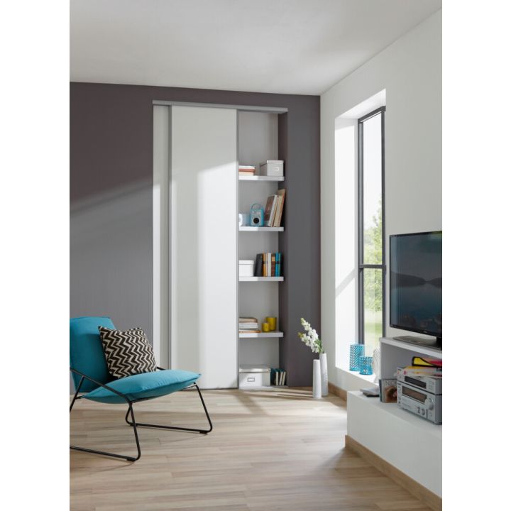 Liukuovisarja Optimum 120 x 250 cm valkoinen/antrasiitti