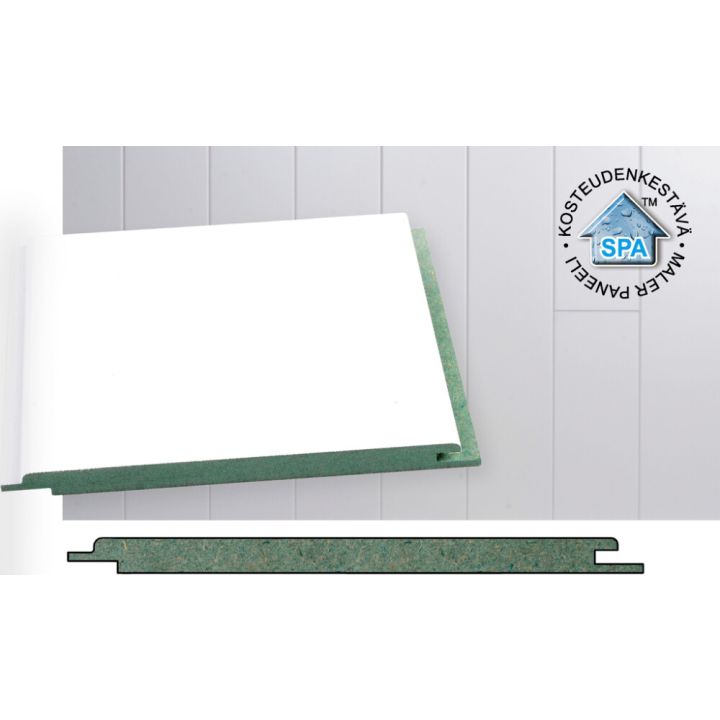 MDF-kattopaneeli Maler Spa STP-0 valkoinen 10 x 160 x 2070 mm