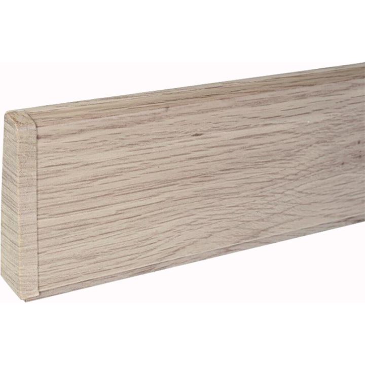 Jalkalistan päätykappale Maler PVC Valkotammi Vasen 22 x 75 mm