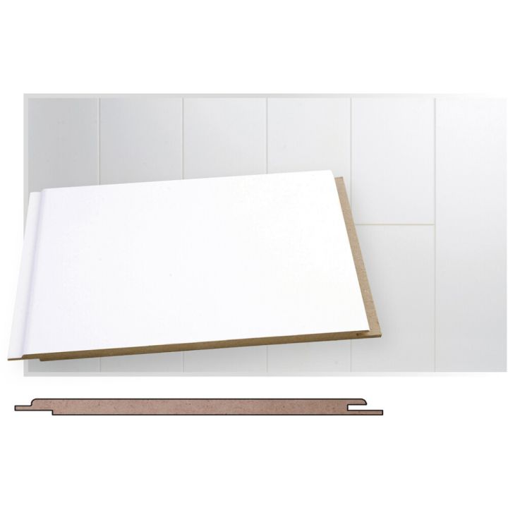 Kattopaneeli Maler MDF Puolikiiltävä valkoinen STP-0 6 x 160 x 1200 mm