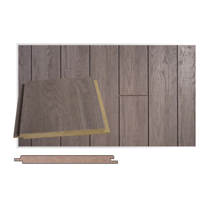 Sisustuspaneeli Maler Tuhti MDF Keloharmaa 15 x 160 x 2400 mm