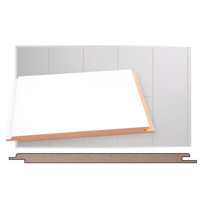 MDF-kattopaneeli Maler STS-5 Puhdas valkoinen 10 x 185 x 2070 mm
