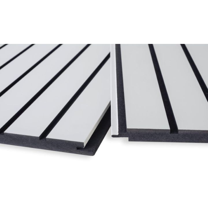 Rimapaneeli Maler Louvre MDF Mel Valkoinen E0 / musta 12 x 195 x 2800 mm 3 kpl/pkt