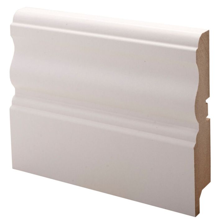 3 kpl Jalkalista Maler Laine MDF Mel Valkoinen E0 21 x 118 x 2750 mm