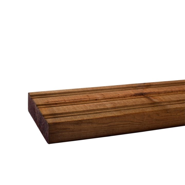 Terassilauta kyllästetty ruskea 28 x 95 mm AB uritettu (per metri)