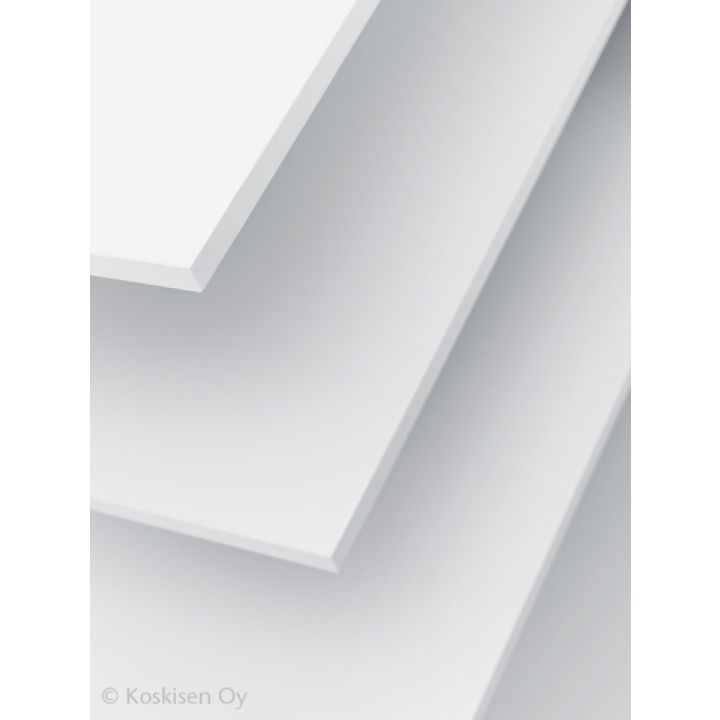 Melamiinipinnoitettu kalustelevy valkoinen 1830 x 2750 mm, eri paksuuksia