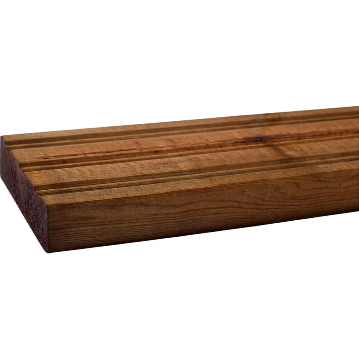 Terassilauta kyllästetty ruskea 28 x 145 mm AB uritettu (per metri)