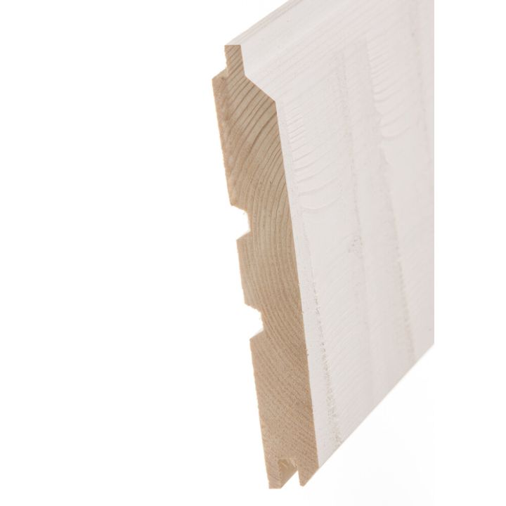 Sisustuspaneeli AURE Piiluhirsi Valkoinen 28 x 195 mm